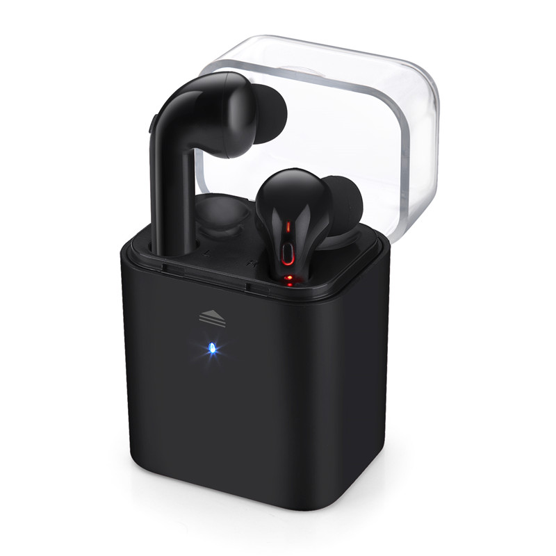 E6  Wireless Sports Earbuds,Fan7 In Ear Headphone with Charging Box Noise Cancelling Stereo headset for iPhone